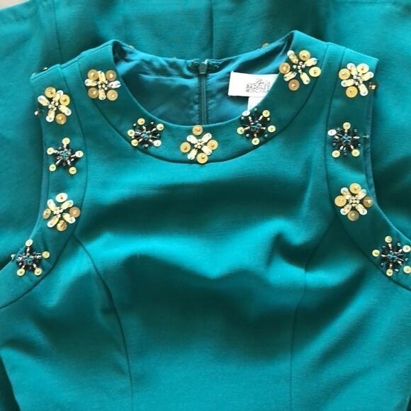 Belle Badgley Miscka Emerald Dress Sz 2 - Picture 4 of 11